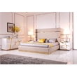 Pemberly Row Modern White Chest with Gold Painted Accents