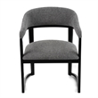 Pemberly Row Modern Dining Arm Chair Upholstered in Grey Polyester