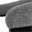 Pemberly Row Modern Dining Arm Chair Upholstered in Grey Polyester