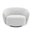 Pemberly Row Swivel Chair Upholstered in Off White Textile Fabric