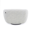 Pemberly Row Swivel Chair Upholstered in Off White Textile Fabric