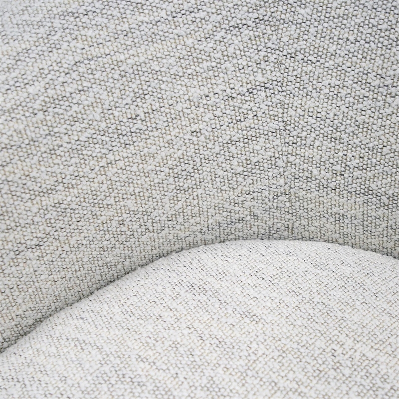 Pemberly Row Swivel Chair Upholstered in Off White Textile Fabric