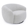 Pemberly Row Swivel Chair Upholstered in Off White Textile Fabric