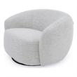 Pemberly Row Swivel Chair Upholstered in Off White Textile Fabric