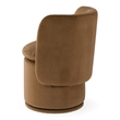 Pemberly Row Modern Swivel Dining Chair in Vesper Tobacco Fabric