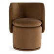 Pemberly Row Modern Swivel Dining Chair in Vesper Tobacco Fabric