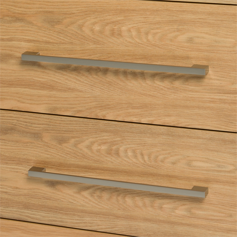 Pemberly Row Modern Natural Wood Chest with 5 Drawers