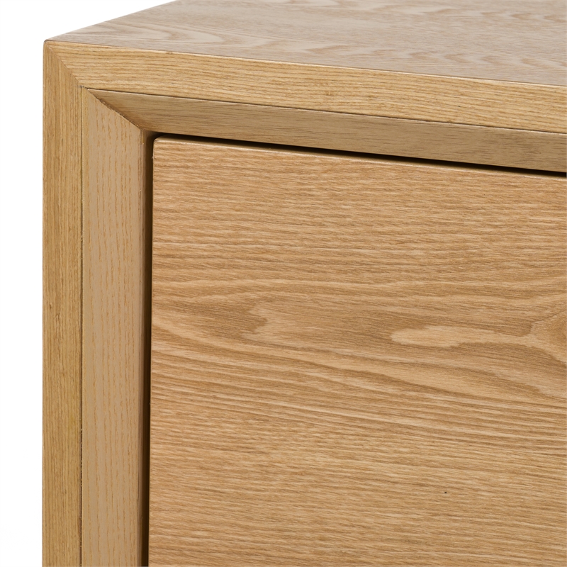 Pemberly Row Modern Natural Wood Chest with 5 Drawers