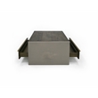 Pemberly Row Modern Solid Wood & Concrete Coffee Table in Dark Gray/Walnut