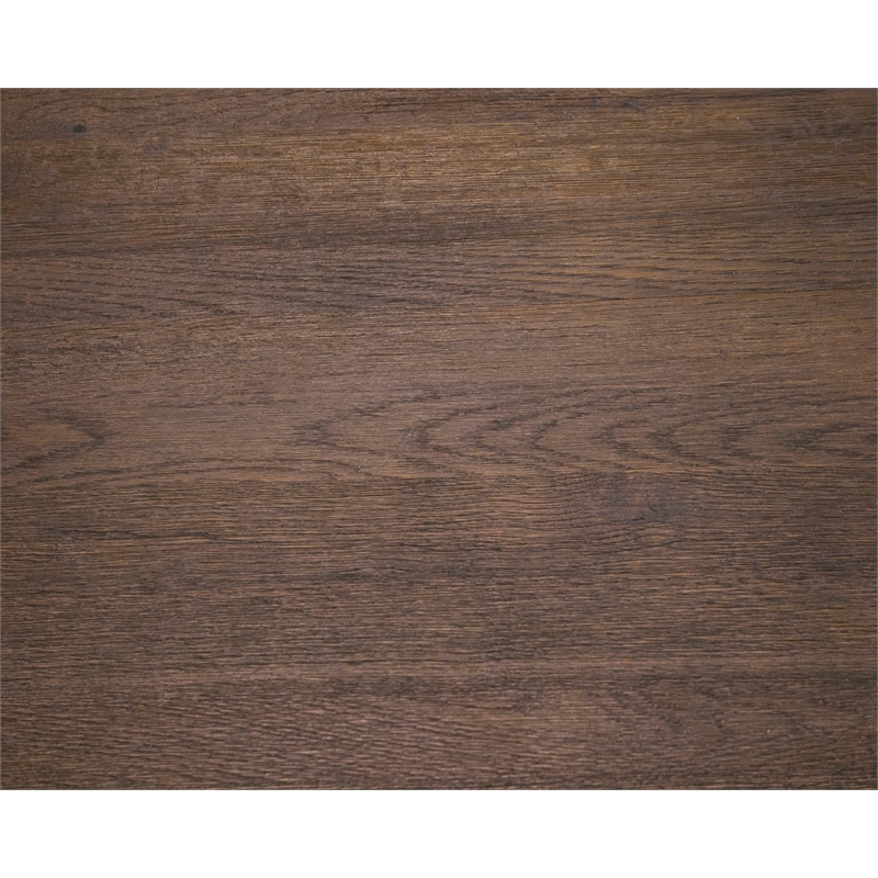 Pemberly Row Modern Solid Wood & Concrete Coffee Table in Dark Gray/Walnut