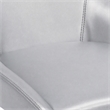 Pemberly Row Modern Stainless Steel Faux Leather Dining Chair in Gray