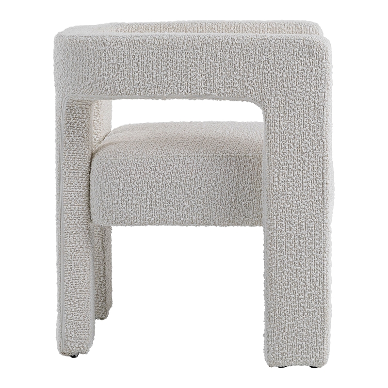 Pemberly Row Modern Fabric Upholstered Dining Chair in White