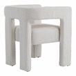 Pemberly Row Modern Fabric Upholstered Dining Chair in White