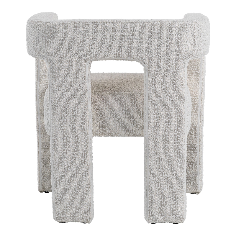 Pemberly Row Modern Fabric Upholstered Dining Chair in White