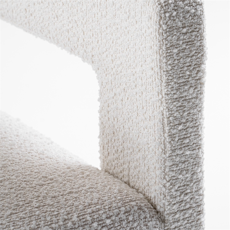 Pemberly Row Modern Fabric Upholstered Dining Chair in White