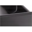 Pemberly Row Modern Stainless Steel Saddle Leather Magazine Rack in Gray