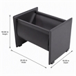 Pemberly Row Modern Stainless Steel Saddle Leather Magazine Rack in Gray
