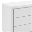 Pemberly Row Modern 6-Drawer MDF Dresser in White High-Gloss Finish