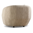 Pemberly Row Modern Beige Fabric Accent Chair with Curved Arms