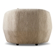 Pemberly Row Modern Beige Fabric Accent Chair with Curved Arms