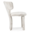 Pemberly Row Beige Fabric Dining Chair Set with Solid Ash Legs