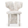 Pemberly Row Beige Fabric Dining Chair Set with Solid Ash Legs