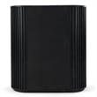 Pemberly Row Modern Black Acacia Chest with Gold Metal Handles