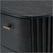 Pemberly Row Modern Black Acacia Chest with Gold Metal Handles