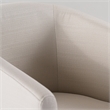 Pemberly Row Modern Counter Chair with Off White Fabric & Brass Base
