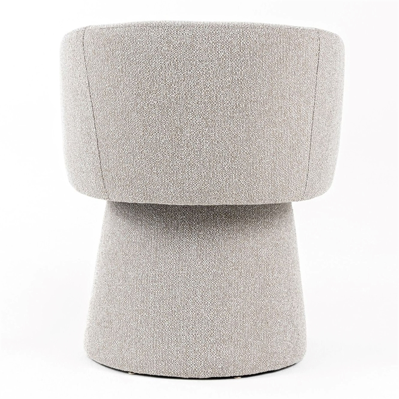 Pemberly Row Fully Upholstered Light Gray Dining Chair with Windsor Back
