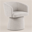 Pemberly Row Fully Upholstered Light Gray Dining Chair with Windsor Back