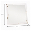 Pemberly Row Modern White Mirror with Champagne Gold Accents