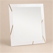 Pemberly Row Modern White Mirror with Champagne Gold Accents