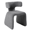 Pemberly Row Modern Light Gray Upholstered Dining Chair with Iron Frame