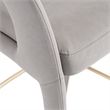 Pemberly Row Gray Leatherette Bar Chair with Cast Iron Legs