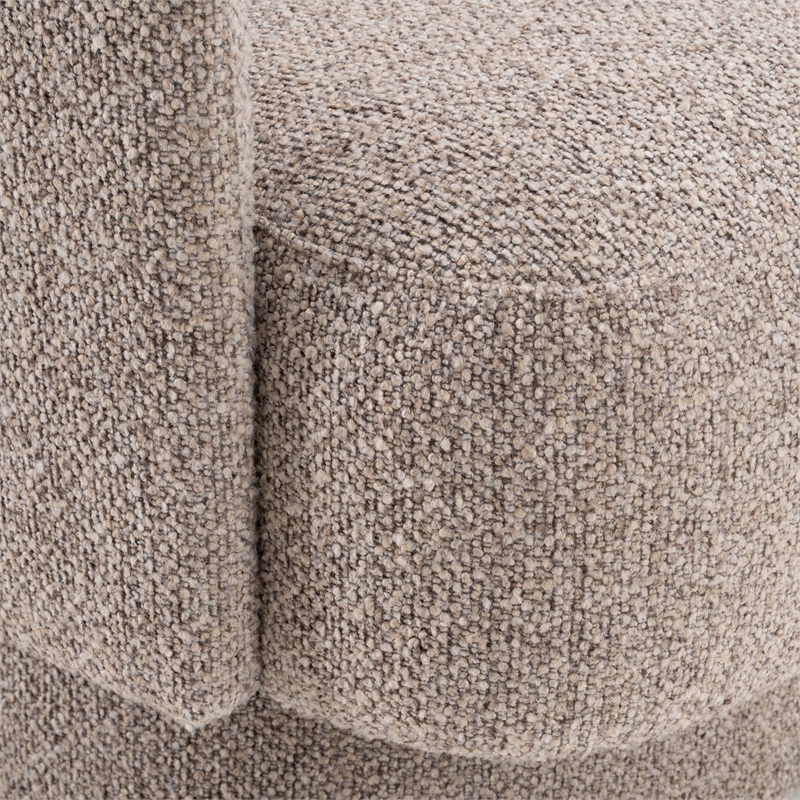 Pemberly Row Brown Polyester Upholstered Accent Chair with Square Arms