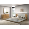 Pemberly Row Modern Oak Mirror with Rectangular Frame
