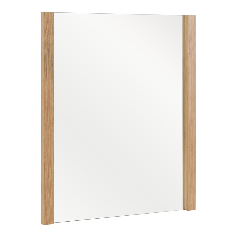 Pemberly Row Modern Oak Mirror with Rectangular Frame