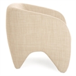 Pemberly Row Modern Beige Polyester Accent Chair with Ash Frame