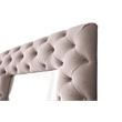 Pemberly Row Transitional Gray Velvet Floor Mirror with Diamond Tufting