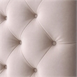 Pemberly Row Transitional Gray Velvet Floor Mirror with Diamond Tufting
