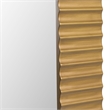Pemberly Row Brushed Brass Floor Mirror with Wood Frame