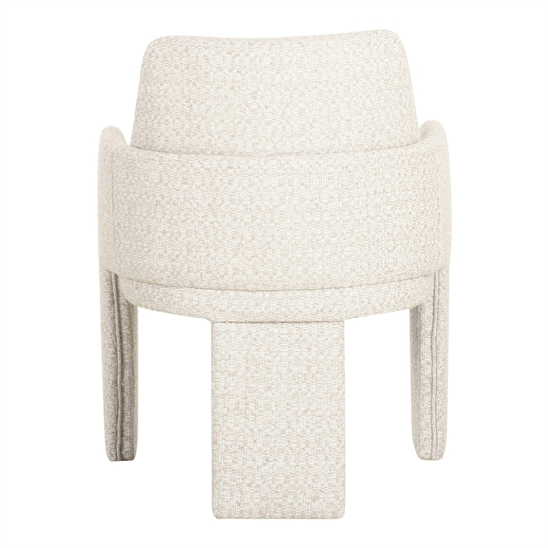 Pemberly Row Modern Beige Fabric Dining Arm Chair with Windsor Back
