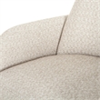 Pemberly Row Modern Beige Fabric Dining Arm Chair with Windsor Back