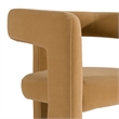Pemberly Row Tan Dining Chair with Polyester Upholstery and Iron Legs