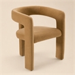 Pemberly Row Tan Dining Chair with Polyester Upholstery and Iron Legs