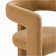 Pemberly Row Tan Dining Chair with Polyester Upholstery and Iron Legs