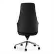 Pemberly Row Modern Black High Back Executive Office Chair in Leather