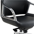 Pemberly Row Modern Black High Back Executive Office Chair in Leather
