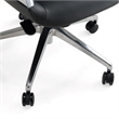 Pemberly Row Modern Black High Back Executive Office Chair in Leather